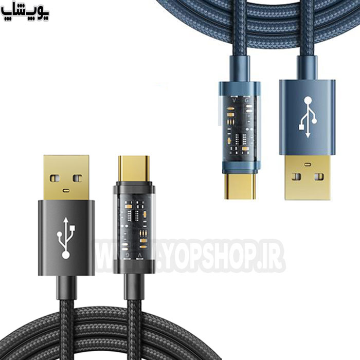 کابل تبدیل فست شارژ USB به تایپ C جویروم مدل S-UC027A12 به طول 1.2 متر