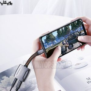 مبدل لایتنینگ به لایتنینگ و جک 3.5 میلی متری مک دودو مدل CA-634 قابل استفاده در گیمینگ