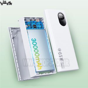 پاوربانک 30000mAh سوپر فست شارژ 65 وات ریمکس مدل RPP-503 دارای باتری لیتیوم پلیمرری مرغوب