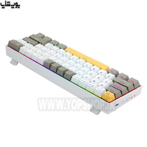 کیبورد گیمینگ بی سیم RGB ردراگون مدل K530 Pro Draconic با پایه های تنظیم کننده ارتفاع