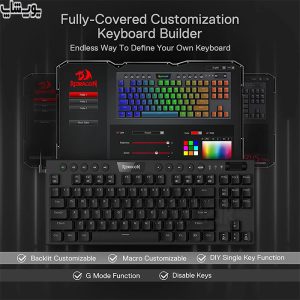 کیبورد گیمینگ مکانیکال RGB ردراگون مدل K622 Horus TKL با نرم افزار اختصاصی