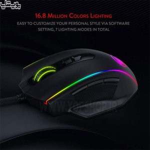 موس گیمینگ RGB ردراگون مدل M720 Vampire دارای 16.8 میلیون رنگ نور RGB