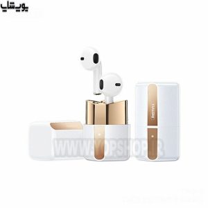 هندزفری بی سیم استریو ریمکس مدل TWS-5 Lipstick به رنگ سفید