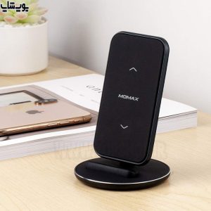 شارژر بی سیم رومیزی 15 وات مومکس مدل UD9 دارای طراحی زیبا است.