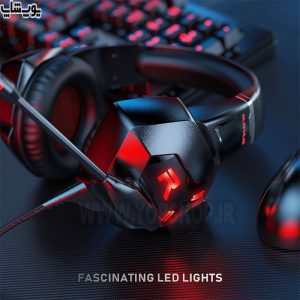 هدست گیمینگ سیمی رانموس مدل K11 با نورپردازی RGB تک حالته