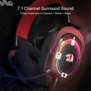 هدست گیمینگ سیمی RGB ردراگون مدل H510 Zeus-X از کیفیت صوتی فراگیر 7.1 کاناله برخوردار است.