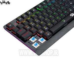 کیبورد گیمینگ مکانیکال بی سیم RGB ردراگون مدل K603P-KBS از سوئیچ های آبی بدون تاخیر در اجرا برخوردار است.