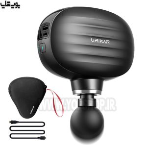 ماساژور تفنگی اوریکار مدل M1 با قابلیت شارژ موبایل سبک و قابل حمل است.