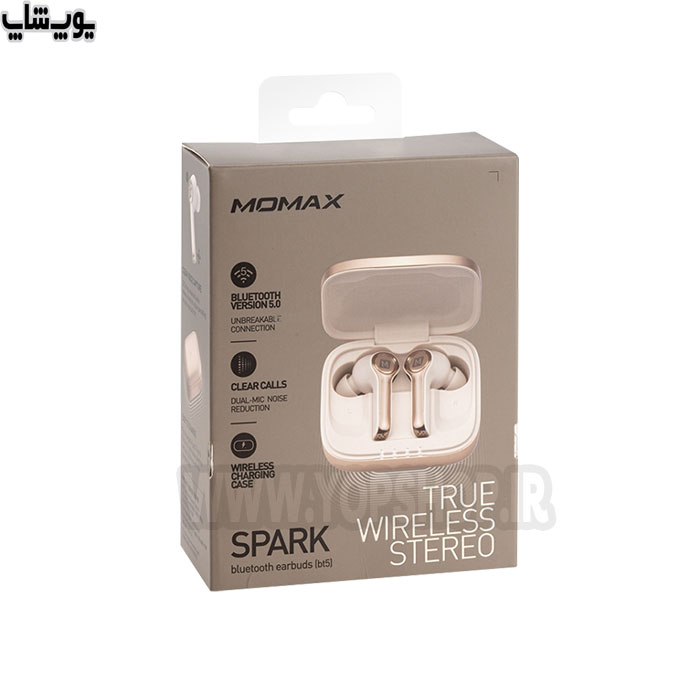 بسته بندی هندزفری بی سیم TWSمومکس مدل Spark BT5L