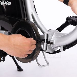 دوچرخه برقی تاشو شهری استیت مدل EST-EFLDBIKE دارای قابلیت تاشو برای اشغال فضای کمتر می باشد.
