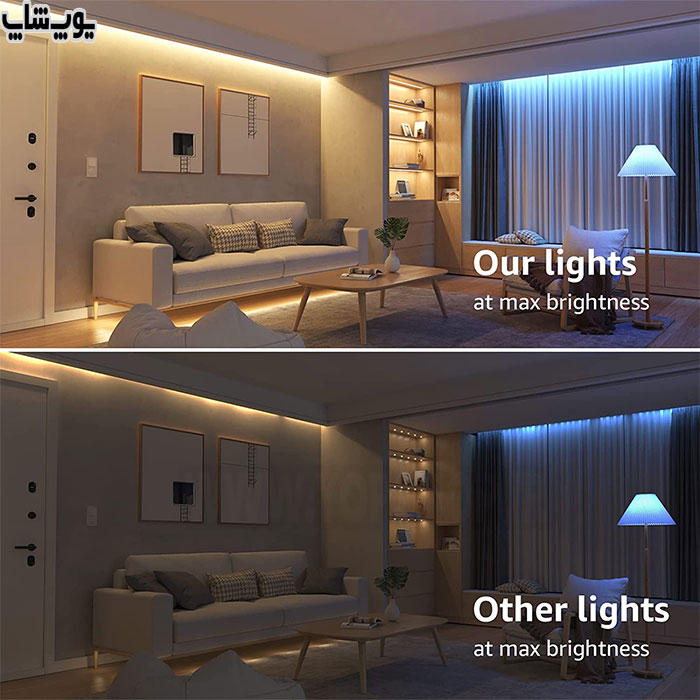 ریسه نورپردازی 5 متری برنامه پذیر LED Strip دارای شدت نور زیاد می باشد.