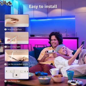 ریسه نورپردازی 5 متری برنامه پذیر LED Strip دارای پشت چسبی می باشد.