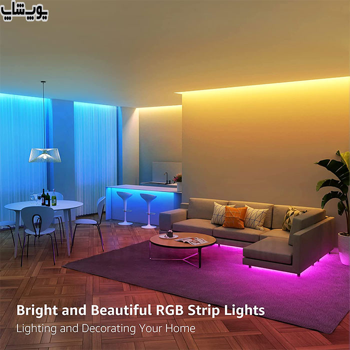 ریسه نورپردازی 5 متری برنامه پذیر LED Strip ایجاد کننده نور پردازی ملایم می باشد.