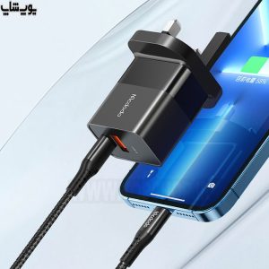 شارژر دیواری 20 وات مک دودو مدل Ch-130 دارای قابلیت شارژ سریع می باشد.
