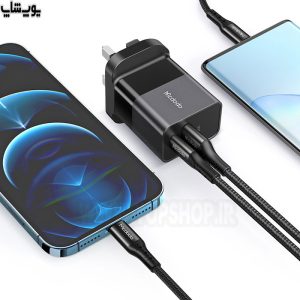 شارژر دیواری 20 وات مک دودو مدل Ch-130 دارای قابلیت شارژ همزمان دو دستگاه می باشد.
