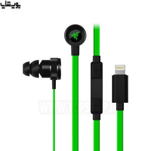 هندزفری گیمینگ سیمی لایتنینگ مخصوص آیفون ریزر مدل Hammerhead iOS