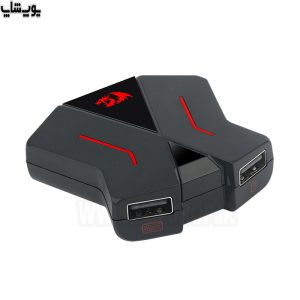 مبدل موس و کیبورد ردراگون مدل GA-200 دارای پورت های USB و تایپ C است.