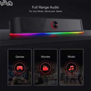 اسپیکر گیمینگ RGB ردراگون مدل GS560 با قابلیت استفاده برای گیمینگ، فیلم و موسیقی است.