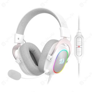 هدست گیمینگ سیمی RGB ردراگون مدل H510 Zeus-X در رنگ بندی سفید می باشد.