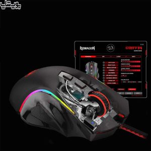 ست موس و کیبورد گیمینگ RGB ردراگون مدل K551-RGB-BA با نرم افزار اختصاصی برای خصوصی سازی