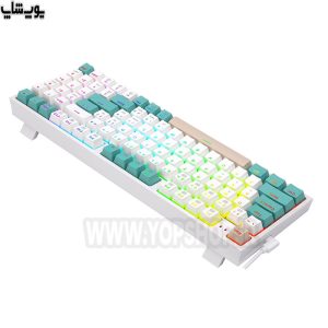 کیبورد سیمی گیمینگ RGB ردراگون مدل K636 KITAVA دارای پایه هایی برای تنظیم ارتفاع