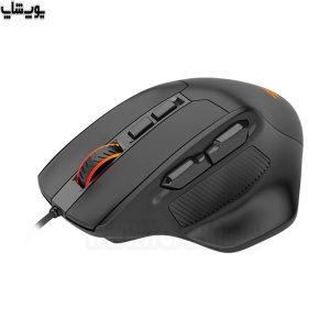 موس گیمینگ سیمی RGB ردراگون مدل M806 دارای 7 عدد کلید قابل برنامه ریزی می باشد.