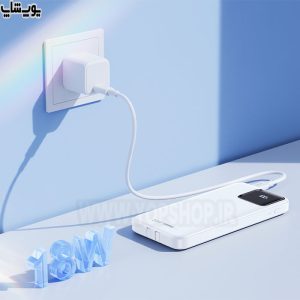 پاوربانک 10000mAh فست شارژ ریمکس مدل RPP-500 دارای توان ورودی 18 وات می باشد.