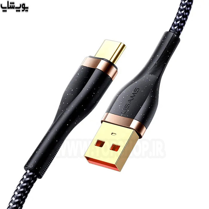 کابل شارژر USB به تایپ C یوسمز مدل U64 با سوکت هایی از آلیاژ مقوم می باشد.