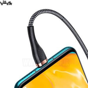 کابل شارژر USB به تایپ C یوسمز مدل U64 با رویه کنفی و مقاومت بالا می باشد.