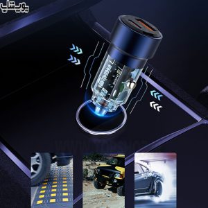 شارژر فندکی 75 وات رسی مدل RCC-N15 دارای بدنه ارگونومیک و حمل آسان است.