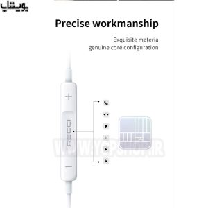 هندزفری سیمی با کانکتور لایتنینگ رسی مدل REP-L09 از کنترلر اینلاین برخوردار است.