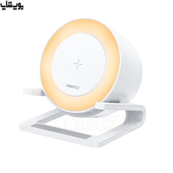 شارژر بی سیم و اسپیکر رسی مدل RSK-W28 با نورپردازی RGB یک محصول چند منظوره است.