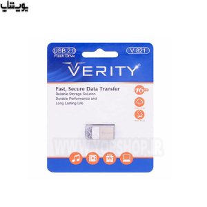 فلش مموری وریتی مدل V821 USB2.0 ظرفیت 16 گیگابایت بسیار سبک و قابل حمل است.