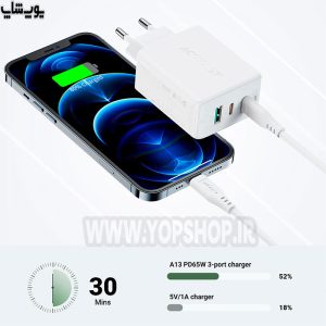 این محصول از پروتکل های شارژ سریع به منظور تجربه شارژ سریع و ایمن پشتیانی می کند.