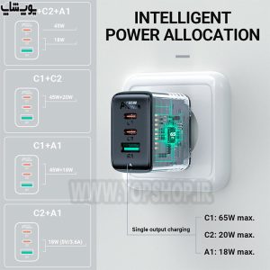 توان و شدت جریان خروجی در حالت شارژ همزمان چند دستگاه با این محصول متغییر خواهد بود.