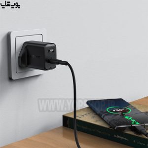 شارژر دیواری فست شارژ 30 واتی ایس فست مدل A24 در سریع ترین زمان دستگاه های همراه شما را شارژ می کند.