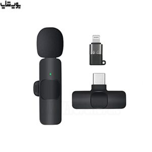 میکروفن یقه ای بی سیم لایتنینگ و تایپ C مدل K8