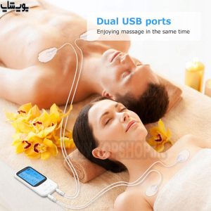 دستگاه ماساژور تحریک عضلانی ماکسیو مدل Htqm001 دارای کارایی طولانی مدت با قابلیت استفاده همزمان برای دو نفر است.