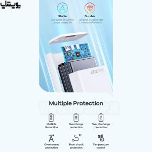 پاوربانک فست شارژ 40000 میلی آمپر ساعت 65 واتی ریمکس مدل RPP-310 دارای ساختار داخلی ایمن و بدنه نسوز است.