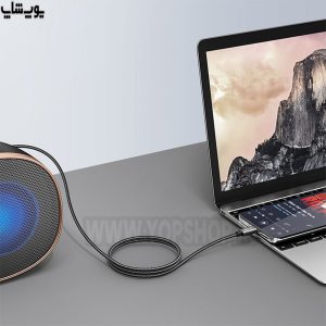 کابل تبدیل تایپ C به جک 3.5 میلی متری مدل RH03 قابل اتصال به تمامی دستگاه های دارای ورودی صوتی AUX است.