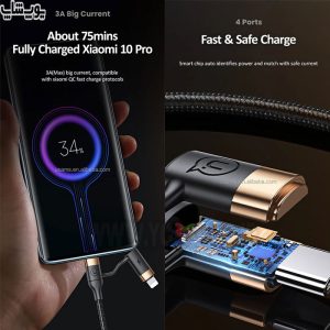 کانکتور‌های USB و Type-C از Power Delivery (PD) تا 100 وات پشتیبانی می‌کنند که امکان شارژ سریع لپ تاپ‌ها و سایر دستگاه‌های پرمصرف شما را فراهم می‌کند.