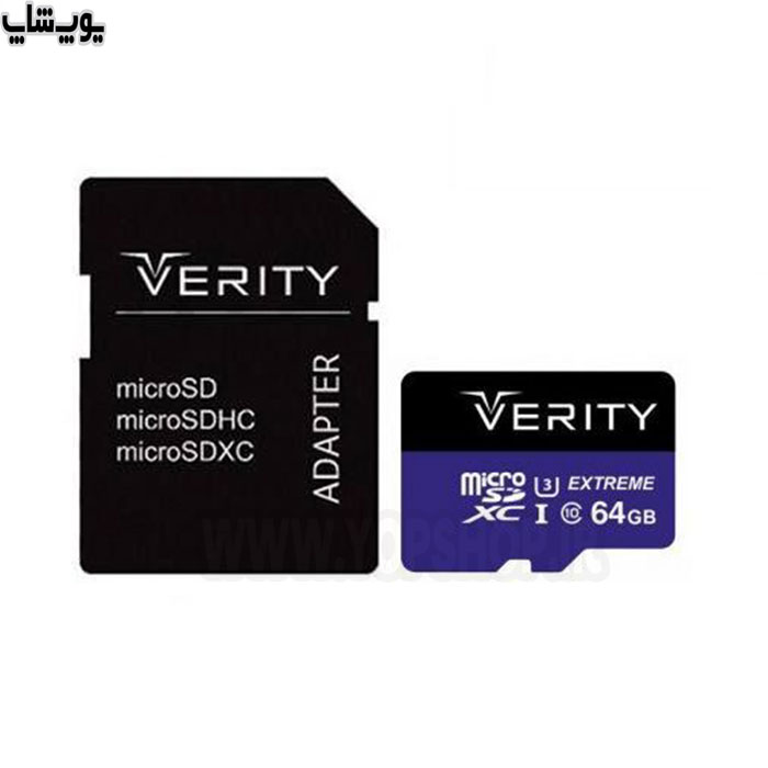 کارت حافظه میکرو SD وریتی مدل 533X ظرفیت 64 گیگابایت همچنین ضد آب، ضد ضربه و ضد اشعه ایکس است و محافظت بیشتری برای داده‌های شما فراهم می‌کند.