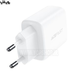 شارژر دیواری فست شارژ 20W ایس فست مدل A25 دارای پلاگین استاندارد اروپا است.