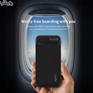 پاوربانک 20000mAh فست شارژ 22.5 وات کالک مدل CY016 دارای استاندارد های معتبر قابل حمل با هواپیما می باشد.