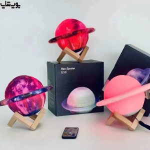 اسپیکر بی سیم RGB طرح زحل مدل ez-01، از کیفیت صوتی TWS برخوردار است.