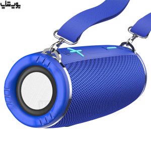 اسپیکر بلوتوثی قابل حمل هوکو مدل HC12 دارای بند دو طرفه محکم می باشد.