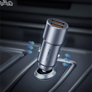 شارژر فندکی فست شارژ 33 وات رسی مدل RCC-N11 با داشتن 2 پین محکم دارای اتصالی پایدار می باشد.