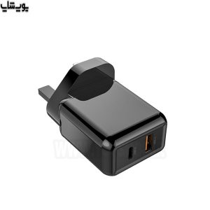 شارژر دیواری فست شارژ 20W رسی مدل RCT-P03U دارای 2 عدد پورت خروجی می باشد.
