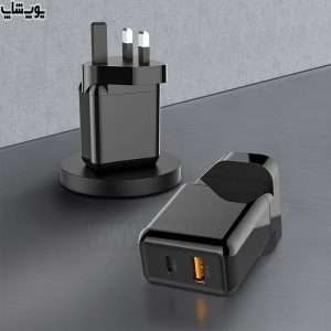 شارژر دیواری فست شارژ 20W رسی مدل RCT-P03U دارای بدنه PVC می باشد.