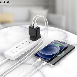 شارژر دیواری فست شارژ 20W رسی مدل RCT-P03U قابل استفاده برای 2 دستگاه مختلف می باشد.